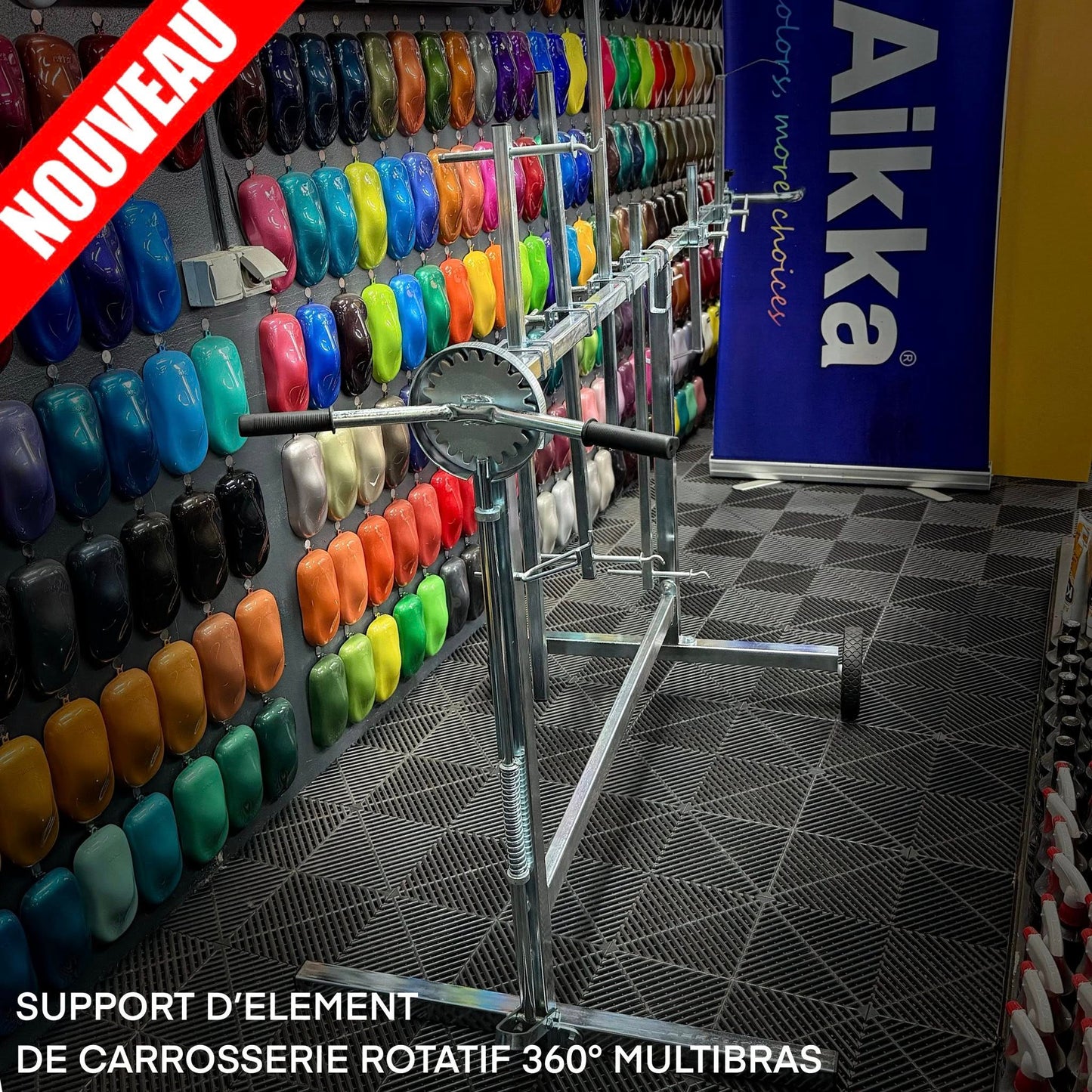 SUPPORT D'ELEMENT DE CAROSSERIE ROTATIF 360° MULTIBRAS