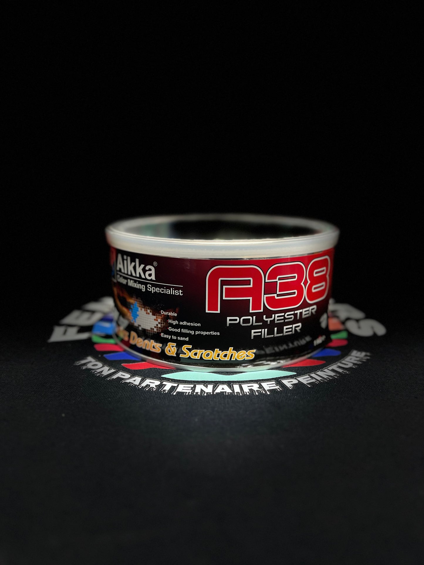 A38 1kg - MASTIC POLYESTER FINITION 1kg + durcisseur