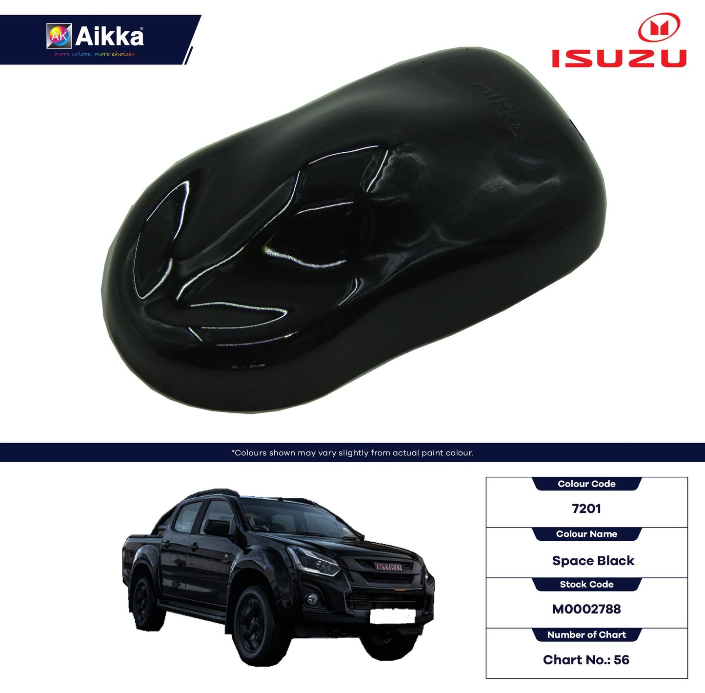 ISUZU - TEINTES ORIGINE CONSTRUCTEUR ISUZU - 130 teintes