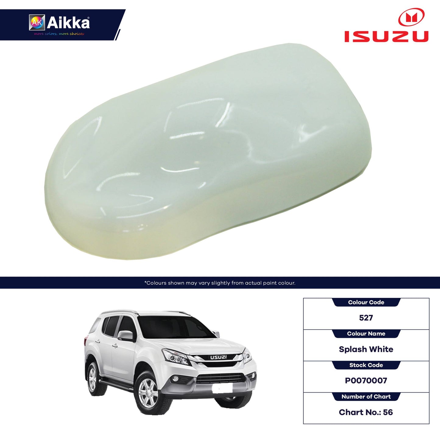 ISUZU - TEINTES ORIGINE CONSTRUCTEUR ISUZU - 130 teintes