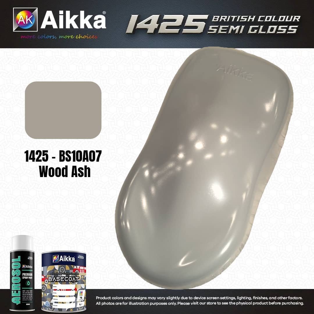 SATINE OPAQUE 1/2 - BRITISH STANDARD SEMI GLOSS COLOUR AIKKA (auto base ou auto kril) - 250 couleurs