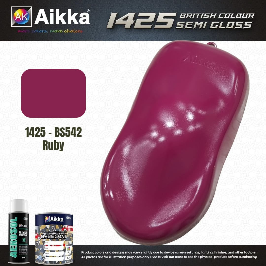 SATINE OPAQUE 1/2 - BRITISH STANDARD SEMI GLOSS COLOUR AIKKA (auto base ou auto kril) - 250 couleurs