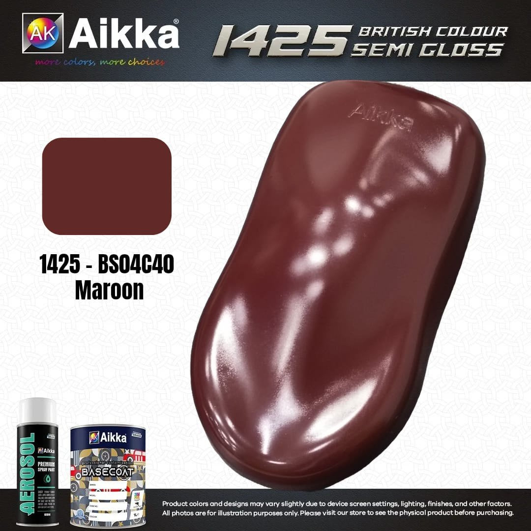 SATINE OPAQUE 1/2 - BRITISH STANDARD SEMI GLOSS COLOUR AIKKA (auto base ou auto kril) - 250 couleurs