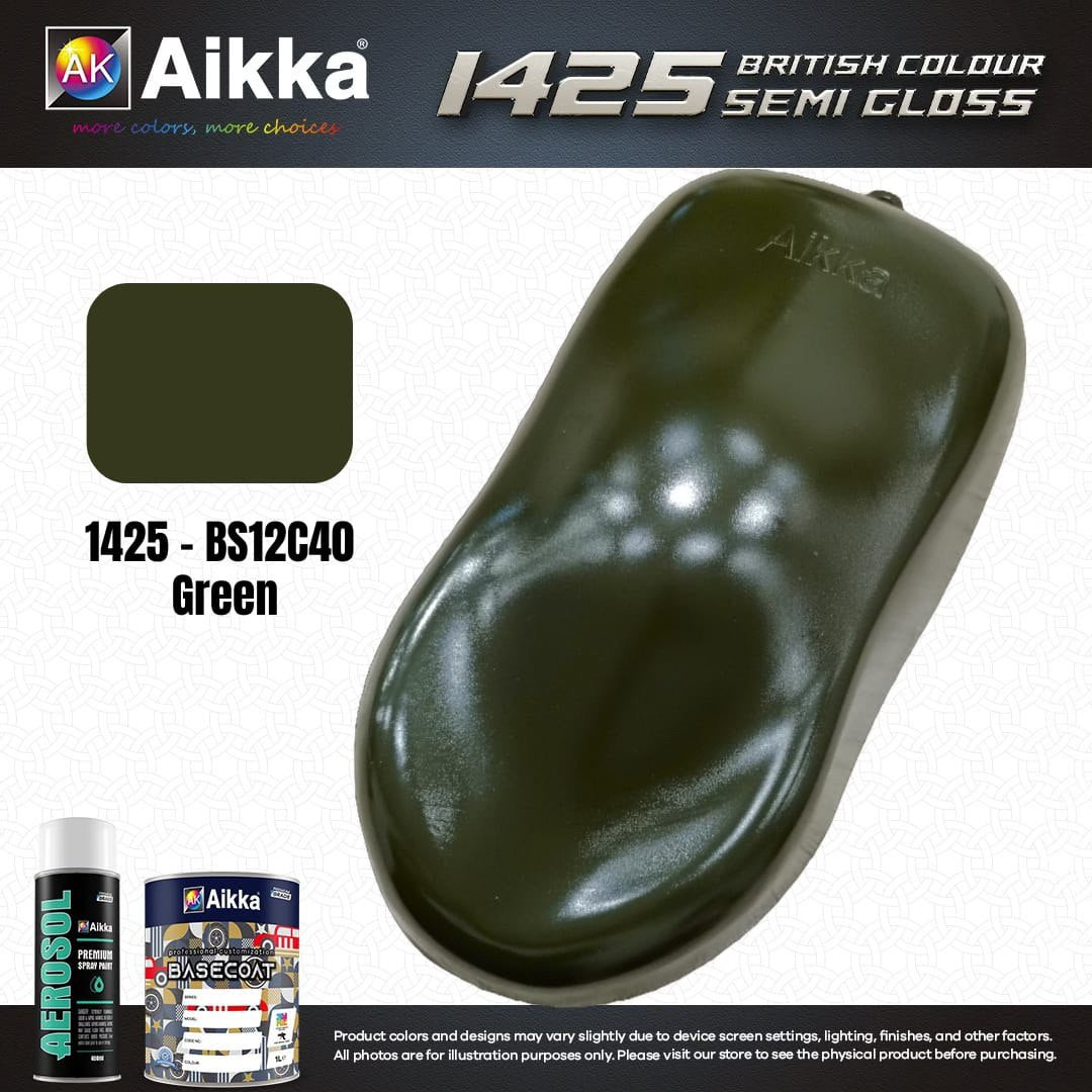SATINE OPAQUE 1/2 - BRITISH STANDARD SEMI GLOSS COLOUR AIKKA (auto base ou auto kril) - 250 couleurs