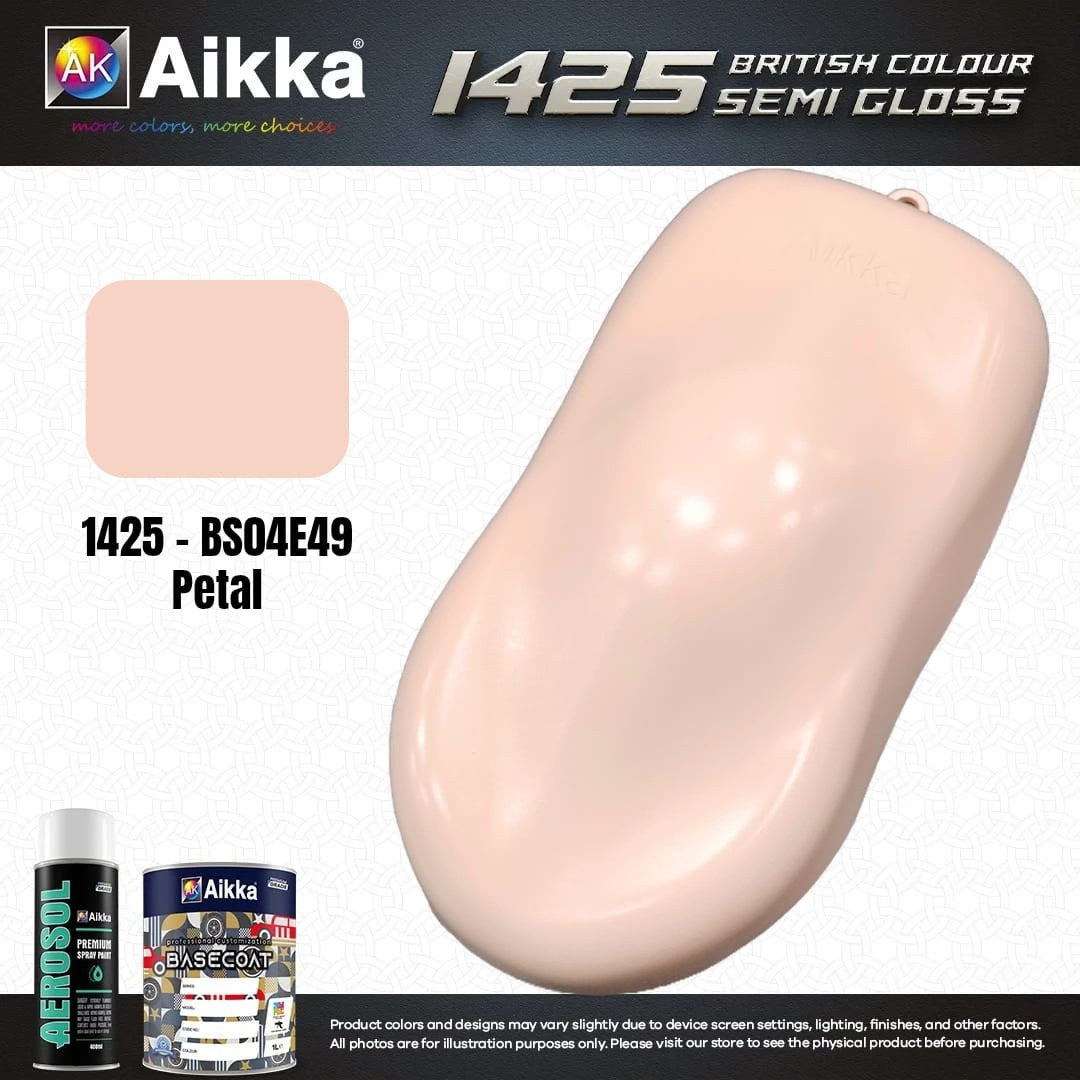 SATINE OPAQUE 1/2 - BRITISH STANDARD SEMI GLOSS COLOUR AIKKA (auto base ou auto kril) - 250 couleurs