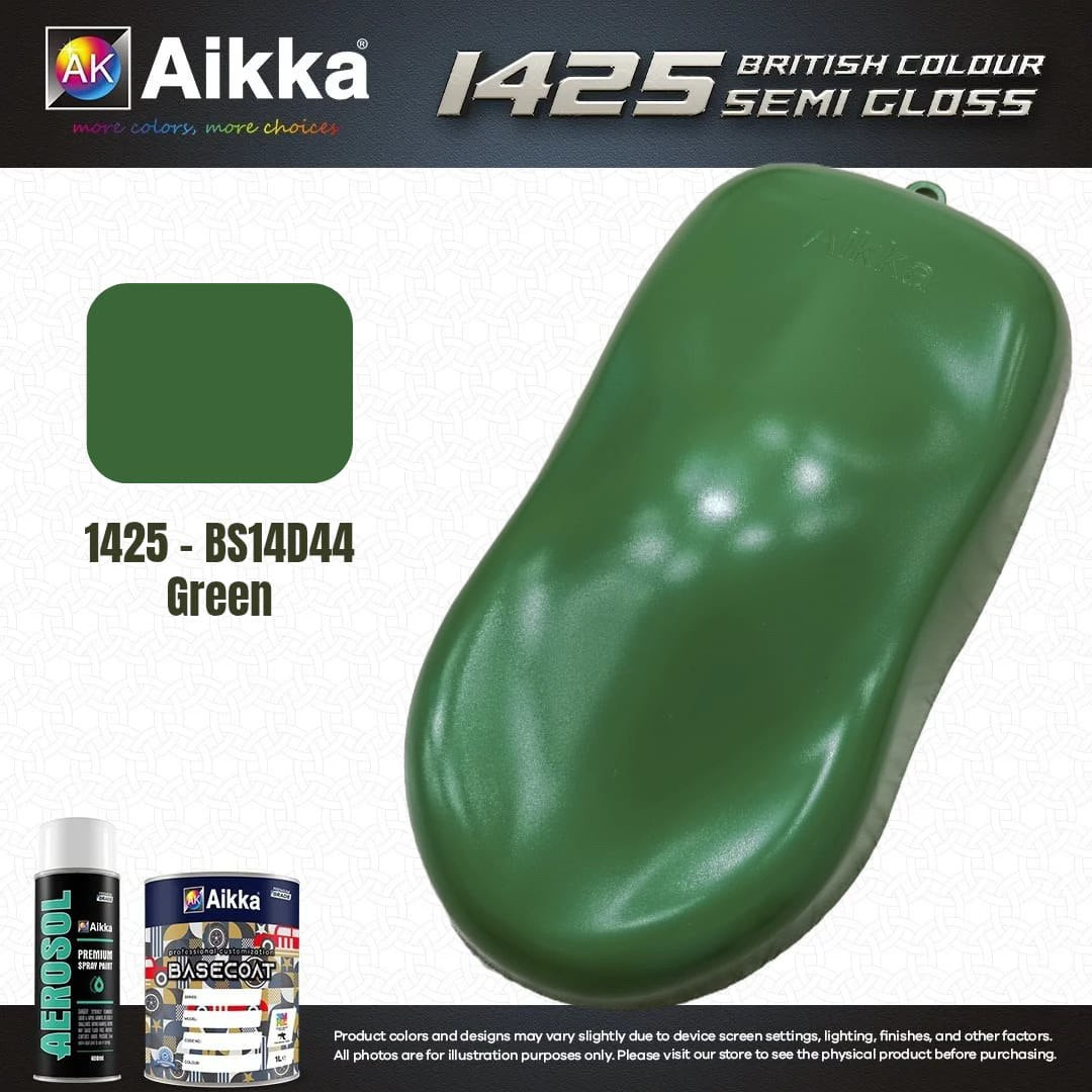 SATINE OPAQUE 1/2 - BRITISH STANDARD SEMI GLOSS COLOUR AIKKA (auto base ou auto kril) - 250 couleurs
