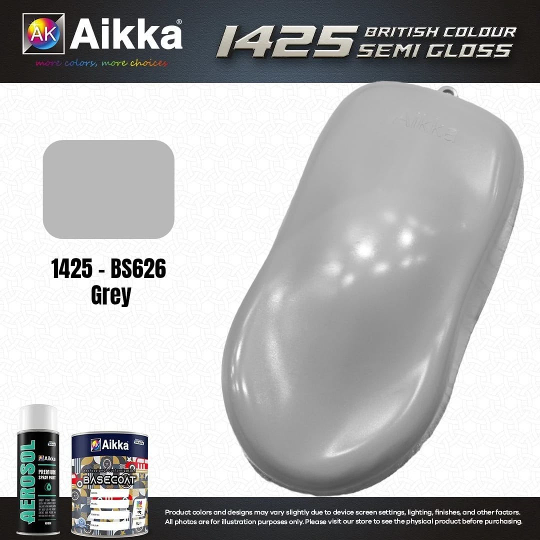 SATINE OPAQUE 1/2 - BRITISH STANDARD SEMI GLOSS COLOUR AIKKA (auto base ou auto kril) - 250 couleurs