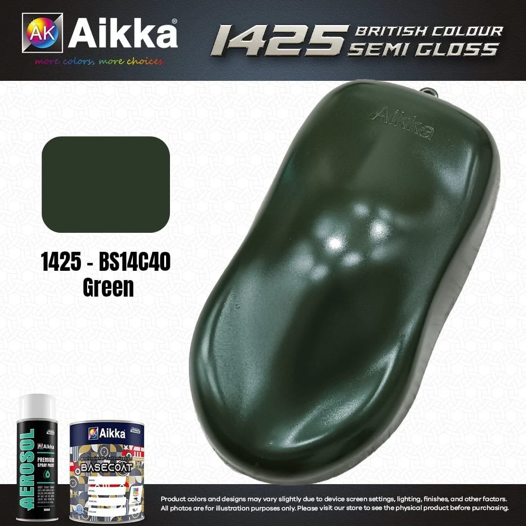 SATINE OPAQUE 1/2 - BRITISH STANDARD SEMI GLOSS COLOUR AIKKA (auto base ou auto kril) - 250 couleurs