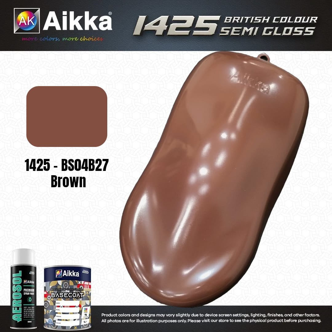 SATINE OPAQUE 1/2 - BRITISH STANDARD SEMI GLOSS COLOUR AIKKA (auto base ou auto kril) - 250 couleurs