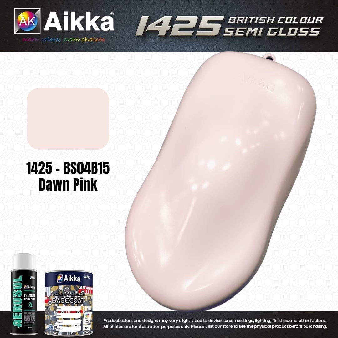 SATINE OPAQUE 1/2 - BRITISH STANDARD SEMI GLOSS COLOUR AIKKA (auto base ou auto kril) - 250 couleurs