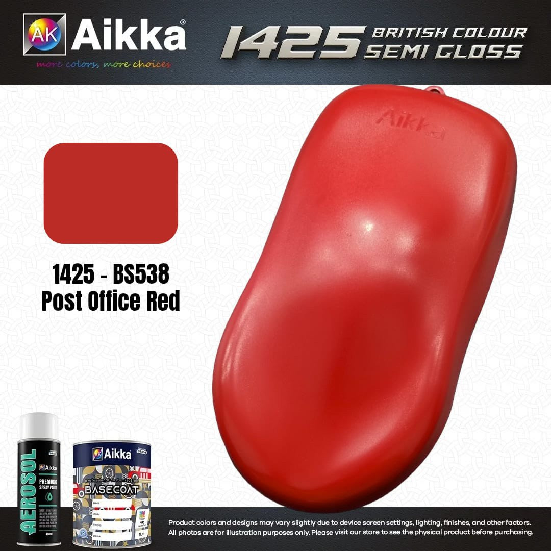 SATINE OPAQUE 1/2 - BRITISH STANDARD SEMI GLOSS COLOUR AIKKA (auto base ou auto kril) - 250 couleurs