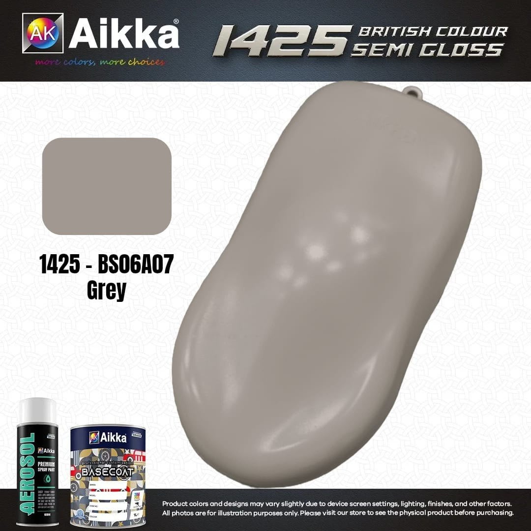 SATINE OPAQUE 1/2 - BRITISH STANDARD SEMI GLOSS COLOUR AIKKA (auto base ou auto kril) - 250 couleurs