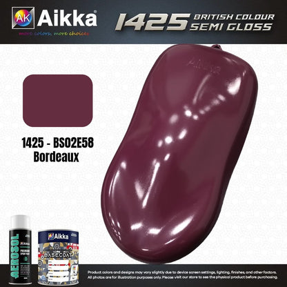 SATINE OPAQUE 1/2 - BRITISH STANDARD SEMI GLOSS COLOUR AIKKA (auto base ou auto kril) - 250 couleurs