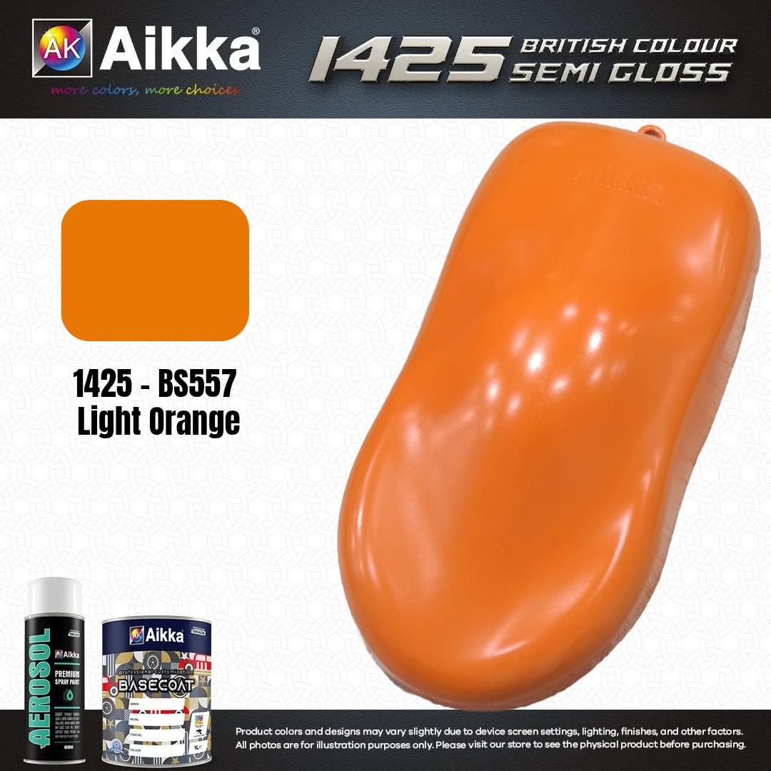 SATINE OPAQUE 1/2 - BRITISH STANDARD SEMI GLOSS COLOUR AIKKA (auto base ou auto kril) - 250 couleurs