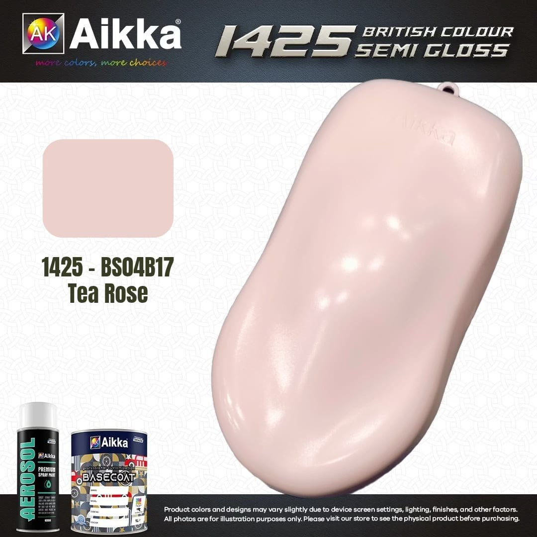 SATINE OPAQUE 1/2 - BRITISH STANDARD SEMI GLOSS COLOUR AIKKA (auto base ou auto kril) - 250 couleurs