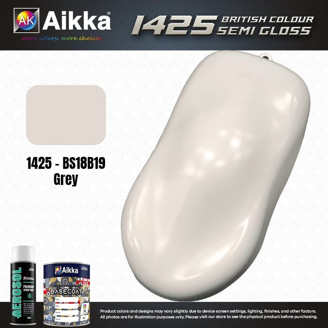 SATINE OPAQUE 1/2 - BRITISH STANDARD SEMI GLOSS COLOUR AIKKA (auto base ou auto kril) - 250 couleurs