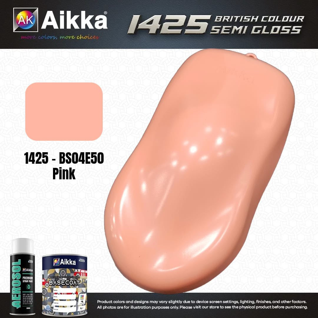 SATINE OPAQUE 1/2 - BRITISH STANDARD SEMI GLOSS COLOUR AIKKA (auto base ou auto kril) - 250 couleurs