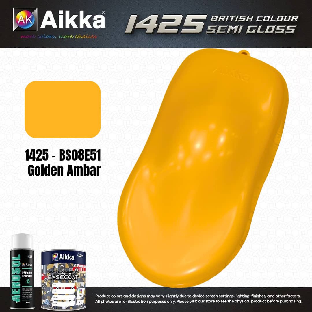 SATINE OPAQUE 1/2 - BRITISH STANDARD SEMI GLOSS COLOUR AIKKA (auto base ou auto kril) - 250 couleurs