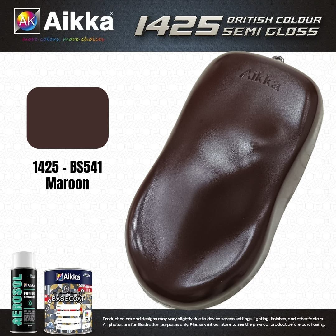 SATINE OPAQUE 1/2 - BRITISH STANDARD SEMI GLOSS COLOUR AIKKA (auto base ou auto kril) - 250 couleurs