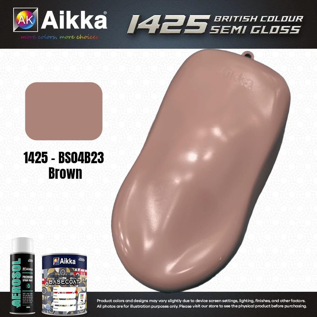 SATINE OPAQUE 1/2 - BRITISH STANDARD SEMI GLOSS COLOUR AIKKA (auto base ou auto kril) - 250 couleurs