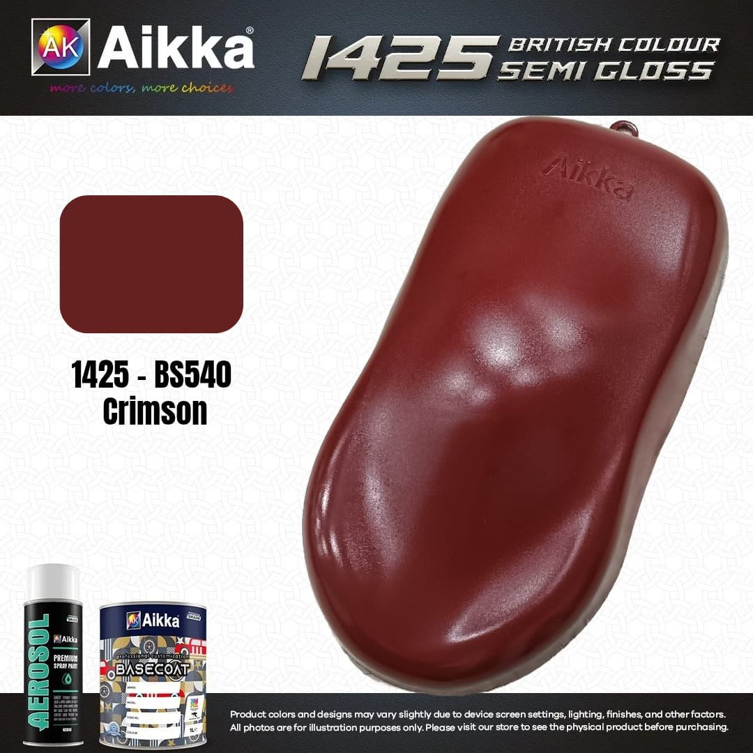 SATINE OPAQUE 1/2 - BRITISH STANDARD SEMI GLOSS COLOUR AIKKA (auto base ou auto kril) - 250 couleurs