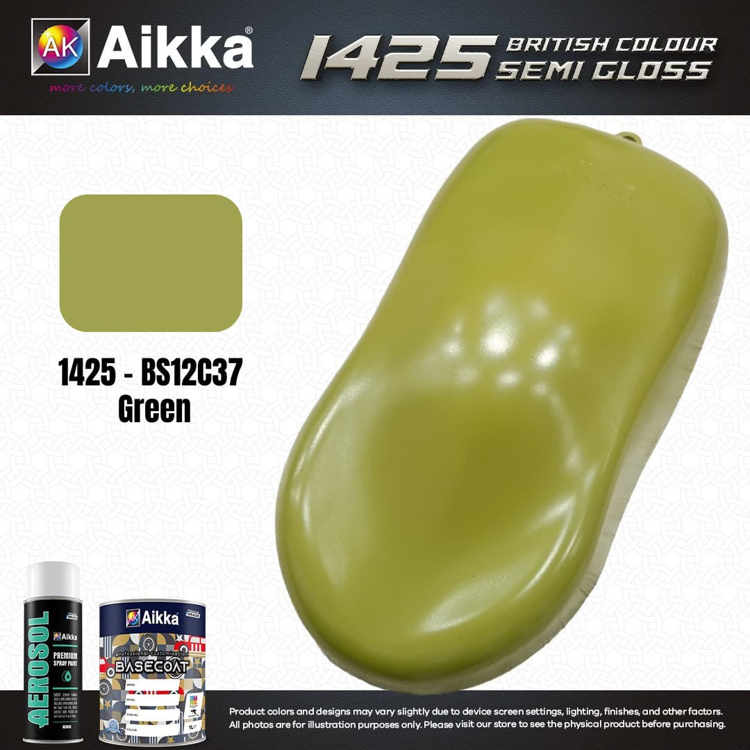 SATINE OPAQUE 1/2 - BRITISH STANDARD SEMI GLOSS COLOUR AIKKA (auto base ou auto kril) - 250 couleurs