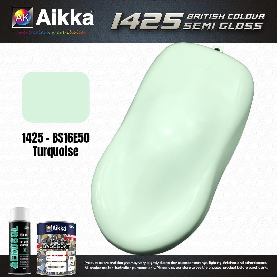 SATINE OPAQUE 1/2 - BRITISH STANDARD SEMI GLOSS COLOUR AIKKA (auto base ou auto kril) - 250 couleurs