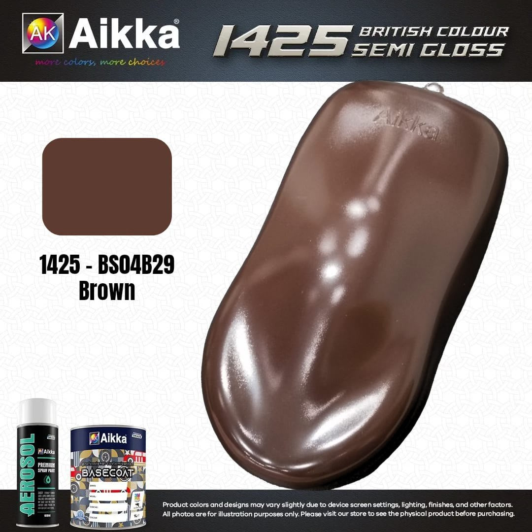 SATINE OPAQUE 1/2 - BRITISH STANDARD SEMI GLOSS COLOUR AIKKA (auto base ou auto kril) - 250 couleurs
