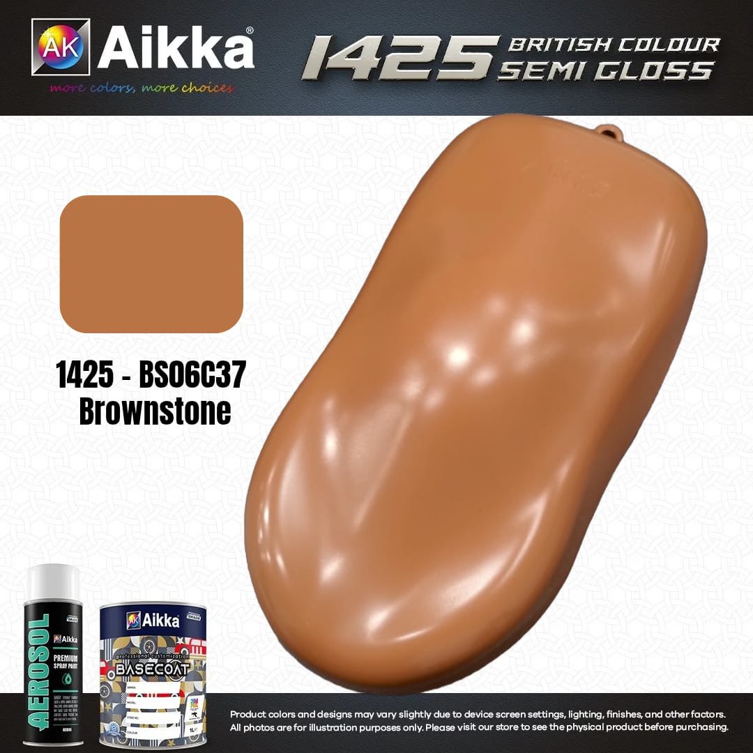 SATINE OPAQUE 1/2 - BRITISH STANDARD SEMI GLOSS COLOUR AIKKA (auto base ou auto kril) - 250 couleurs