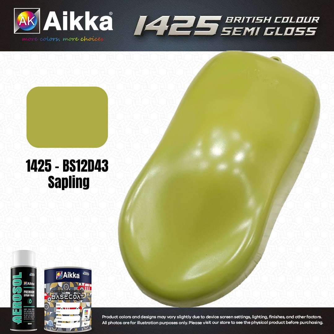 SATINE OPAQUE 1/2 - BRITISH STANDARD SEMI GLOSS COLOUR AIKKA (auto base ou auto kril) - 250 couleurs