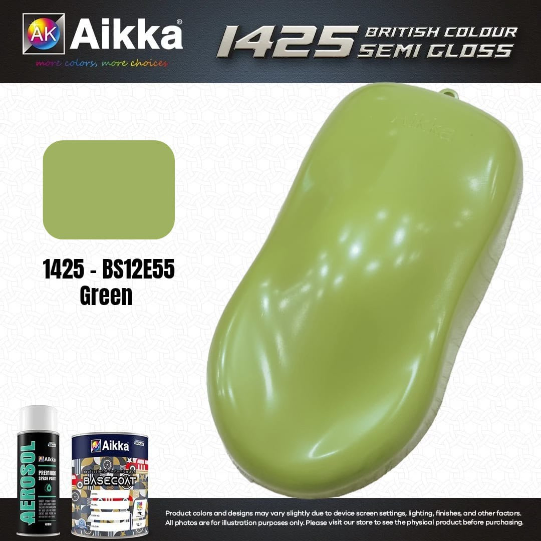 SATINE OPAQUE 1/2 - BRITISH STANDARD SEMI GLOSS COLOUR AIKKA (auto base ou auto kril) - 250 couleurs