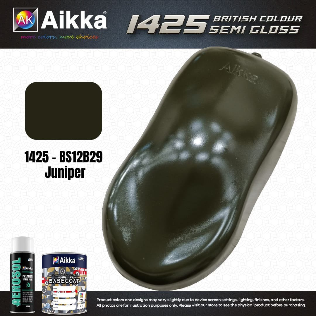 SATINE OPAQUE 1/2 - BRITISH STANDARD SEMI GLOSS COLOUR AIKKA (auto base ou auto kril) - 250 couleurs