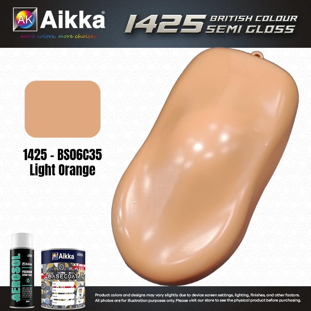 SATINE OPAQUE 1/2 - BRITISH STANDARD SEMI GLOSS COLOUR AIKKA (auto base ou auto kril) - 250 couleurs