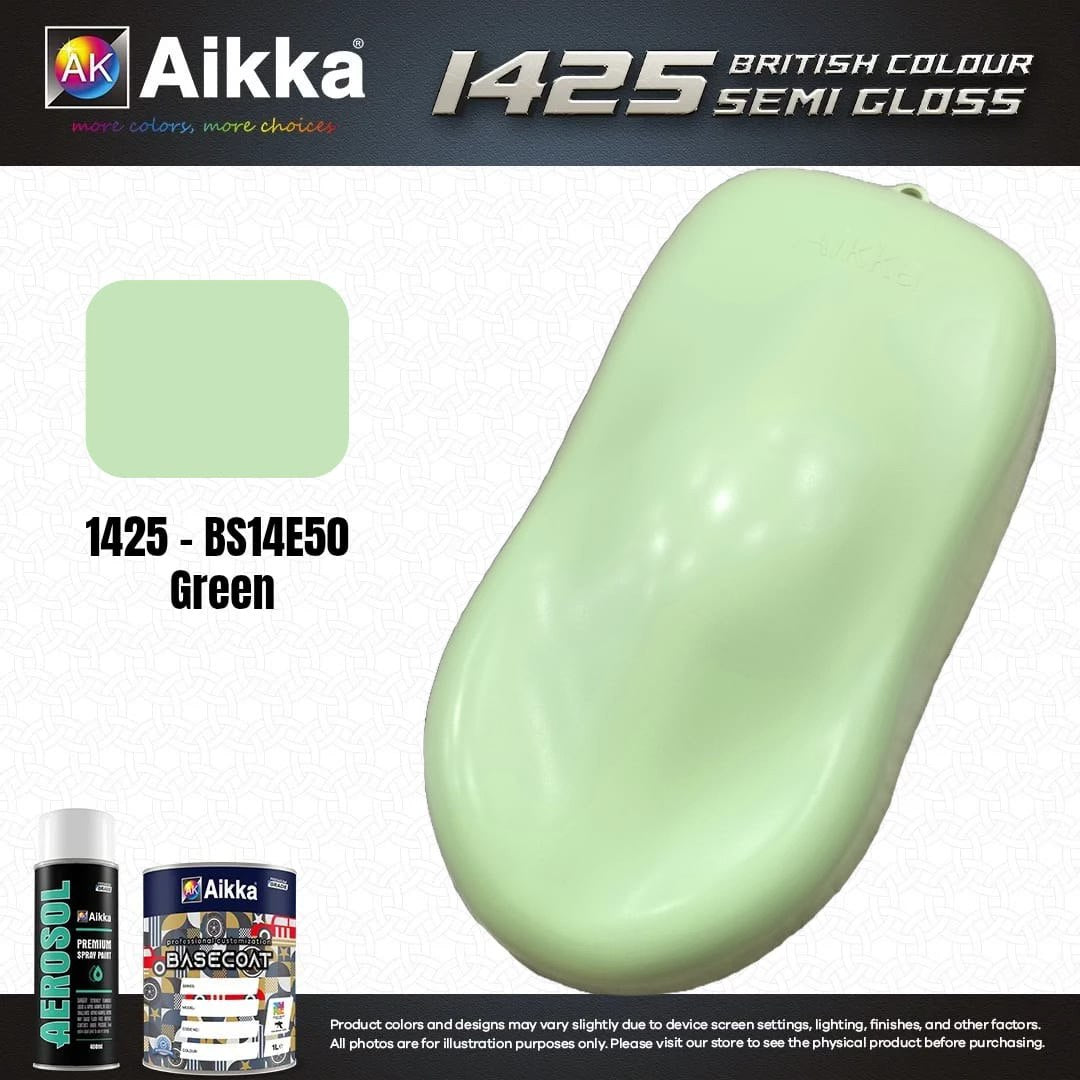 SATINE OPAQUE 1/2 - BRITISH STANDARD SEMI GLOSS COLOUR AIKKA (auto base ou auto kril) - 250 couleurs