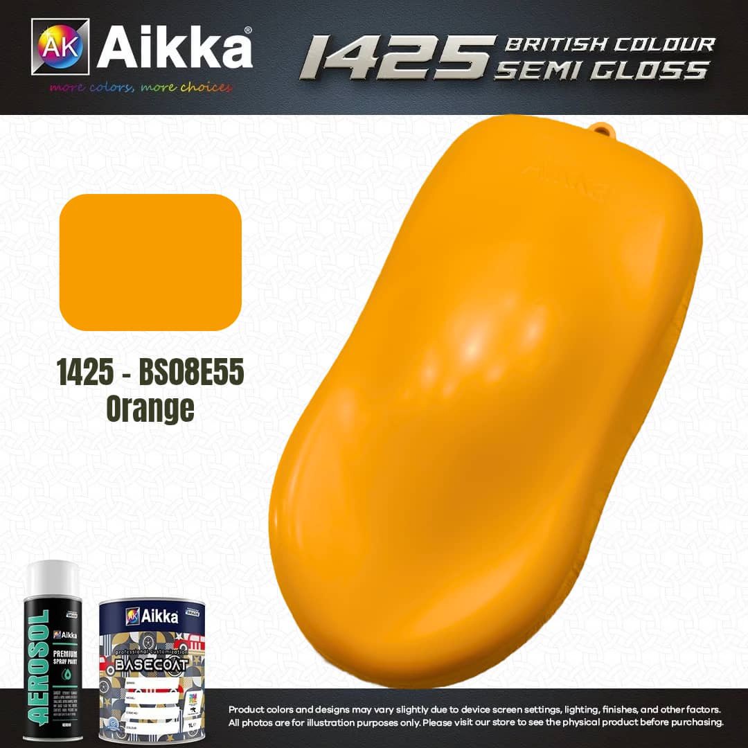 SATINE OPAQUE 1/2 - BRITISH STANDARD SEMI GLOSS COLOUR AIKKA (auto base ou auto kril) - 250 couleurs