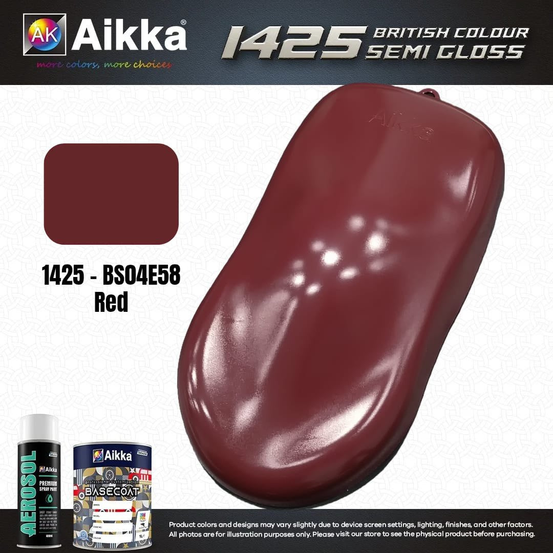 SATINE OPAQUE 1/2 - BRITISH STANDARD SEMI GLOSS COLOUR AIKKA (auto base ou auto kril) - 250 couleurs
