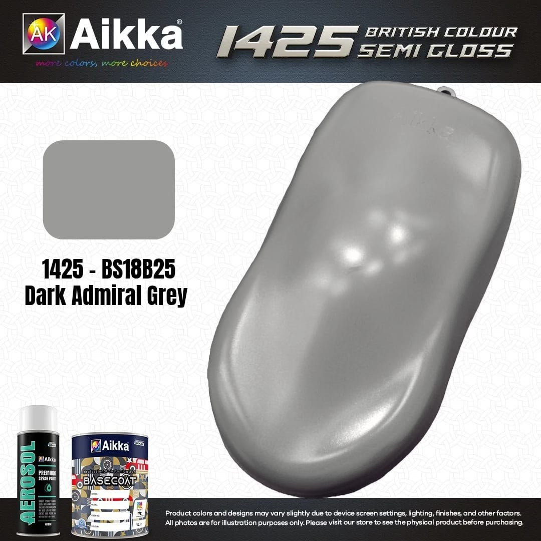 SATINE OPAQUE 1/2 - BRITISH STANDARD SEMI GLOSS COLOUR AIKKA (auto base ou auto kril) - 250 couleurs