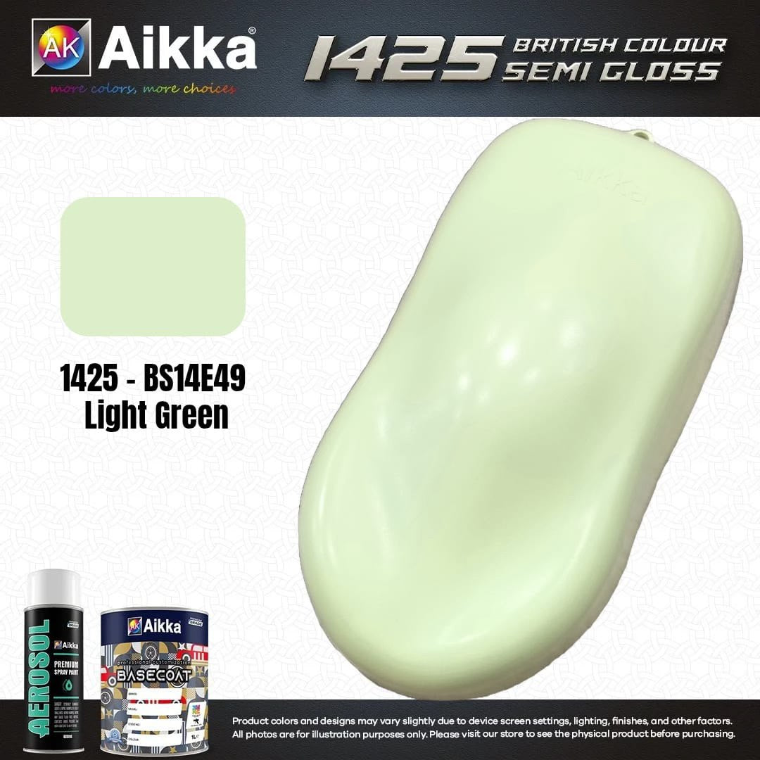 SATINE OPAQUE 1/2 - BRITISH STANDARD SEMI GLOSS COLOUR AIKKA (auto base ou auto kril) - 250 couleurs
