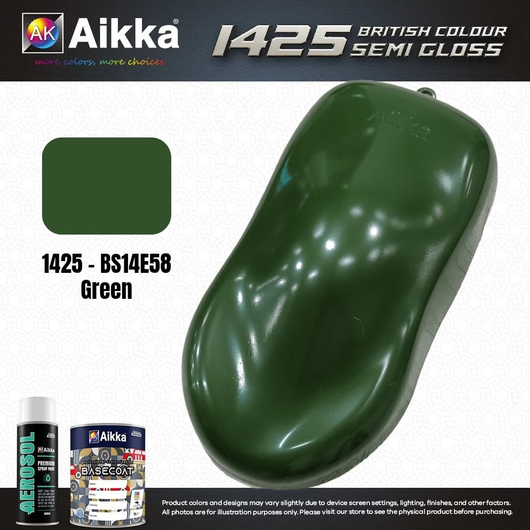 SATINE OPAQUE 1/2 - BRITISH STANDARD SEMI GLOSS COLOUR AIKKA (auto base ou auto kril) - 250 couleurs