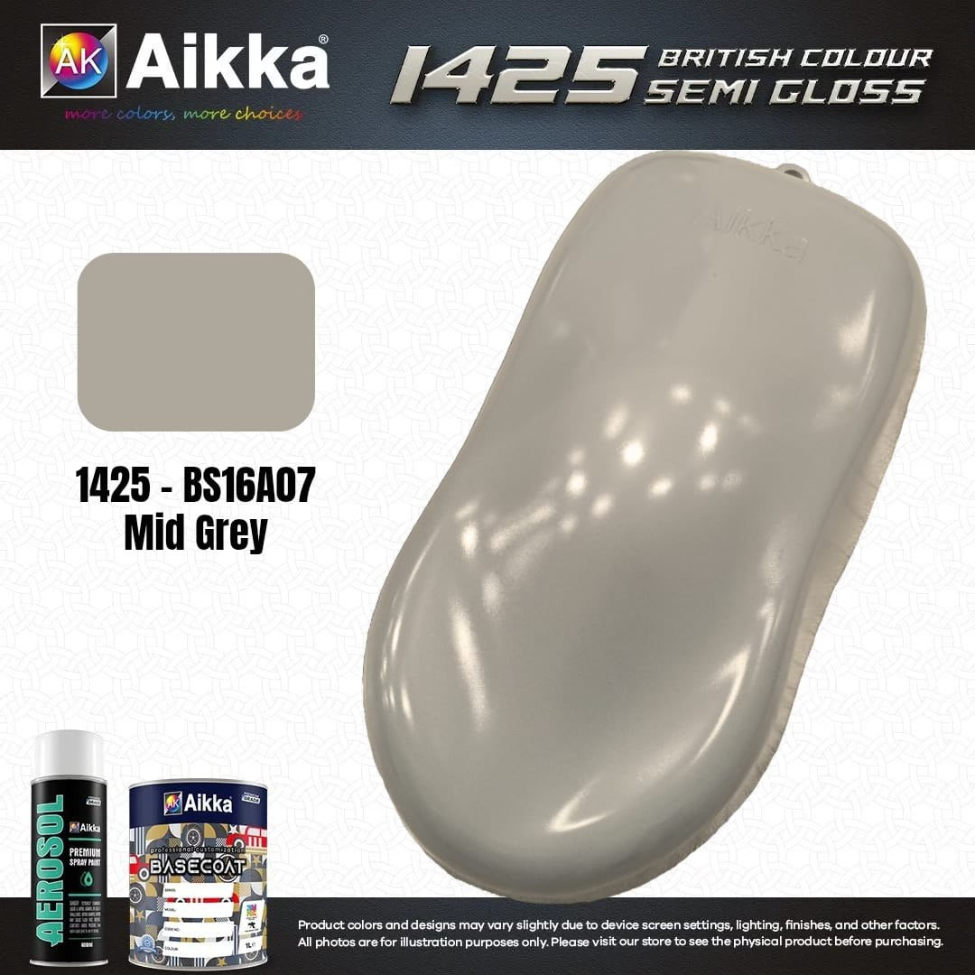 SATINE OPAQUE 1/2 - BRITISH STANDARD SEMI GLOSS COLOUR AIKKA (auto base ou auto kril) - 250 couleurs