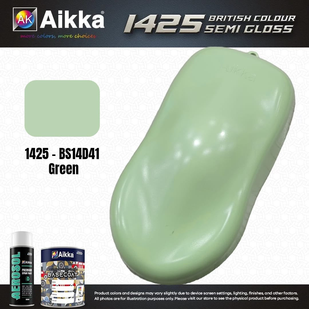 SATINE OPAQUE 1/2 - BRITISH STANDARD SEMI GLOSS COLOUR AIKKA (auto base ou auto kril) - 250 couleurs