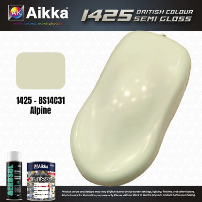 SATINE OPAQUE 1/2 - BRITISH STANDARD SEMI GLOSS COLOUR AIKKA (auto base ou auto kril) - 250 couleurs