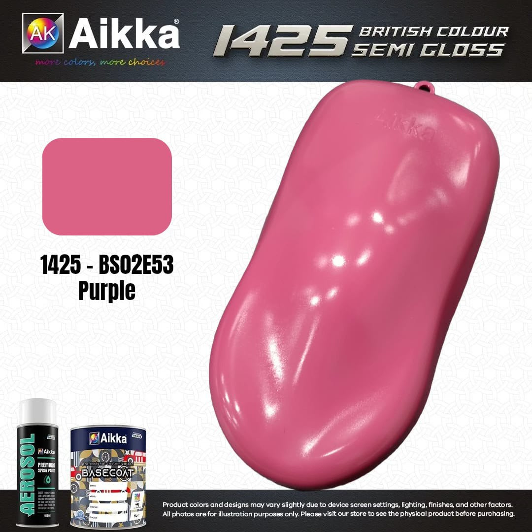 SATINE OPAQUE 1/2 - BRITISH STANDARD SEMI GLOSS COLOUR AIKKA (auto base ou auto kril) - 250 couleurs