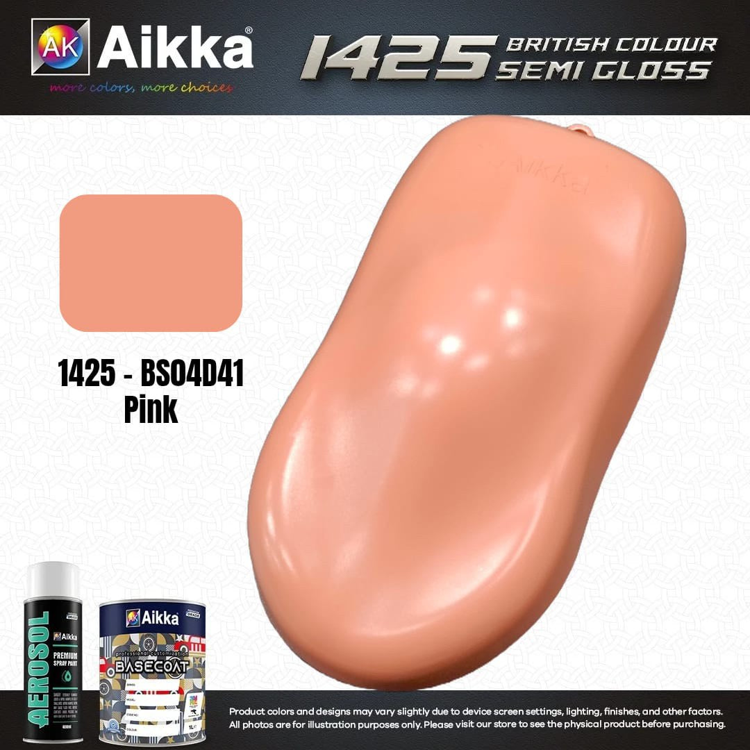 SATINE OPAQUE 1/2 - BRITISH STANDARD SEMI GLOSS COLOUR AIKKA (auto base ou auto kril) - 250 couleurs