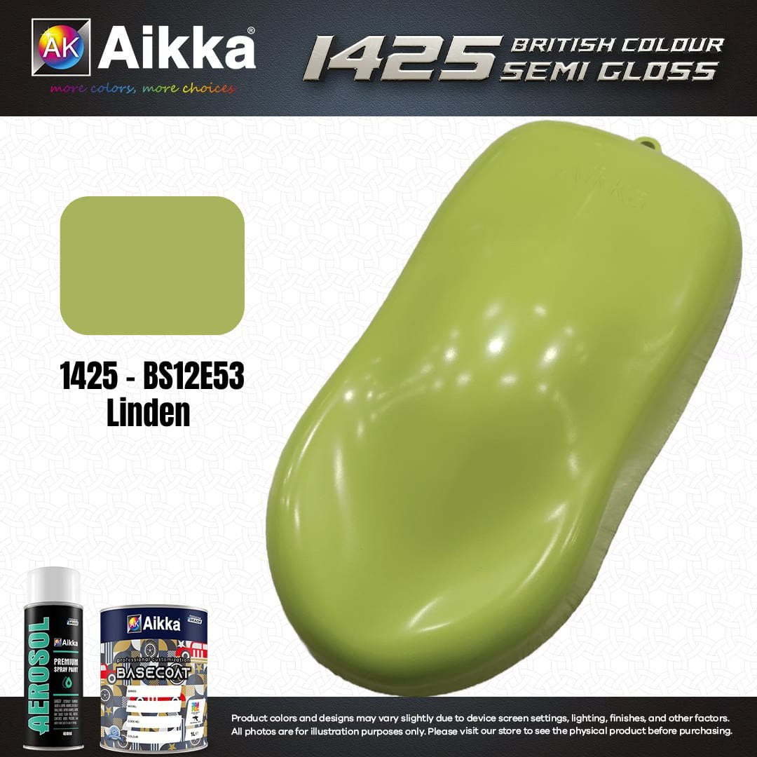 SATINE OPAQUE 1/2 - BRITISH STANDARD SEMI GLOSS COLOUR AIKKA (auto base ou auto kril) - 250 couleurs
