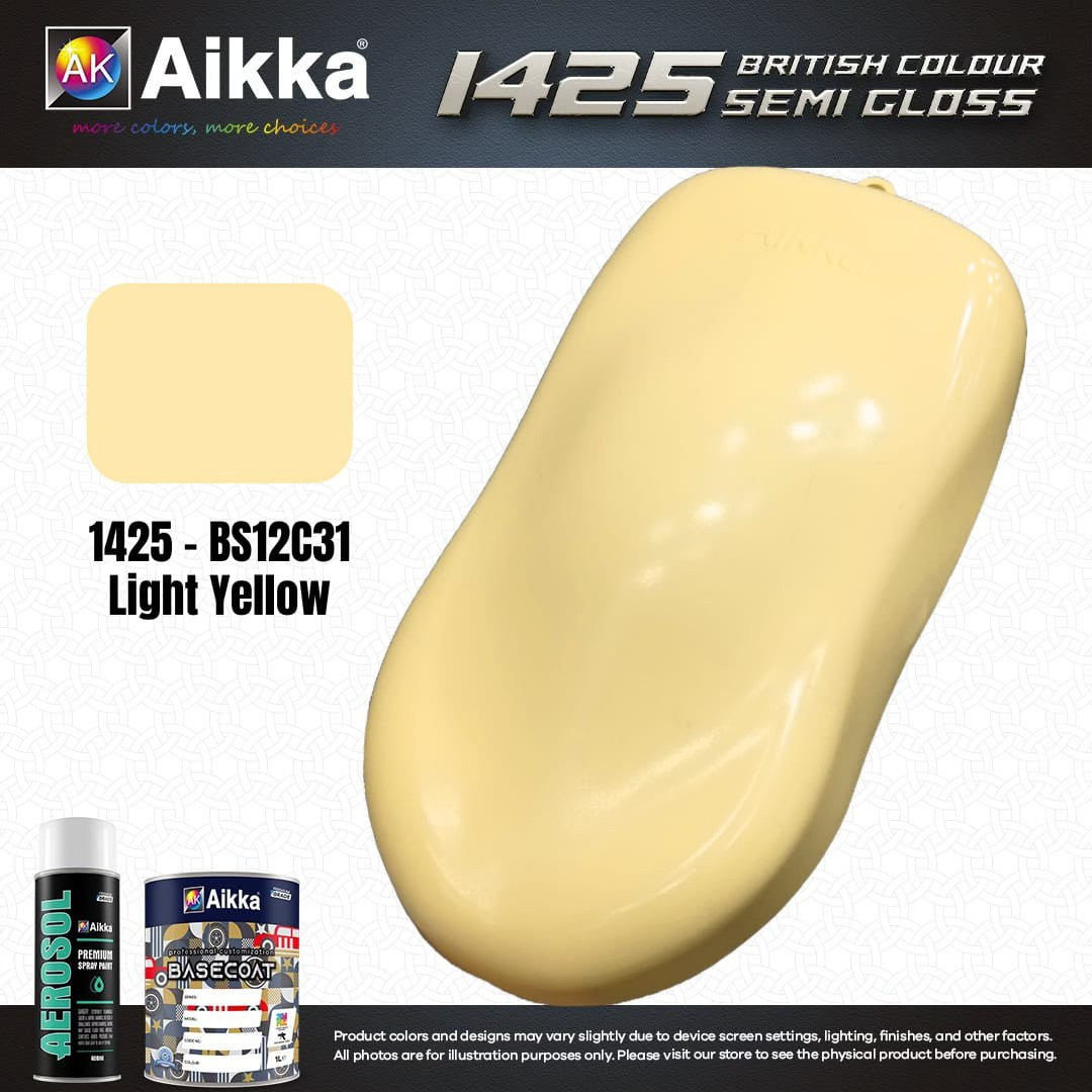 SATINE OPAQUE 1/2 - BRITISH STANDARD SEMI GLOSS COLOUR AIKKA (auto base ou auto kril) - 250 couleurs