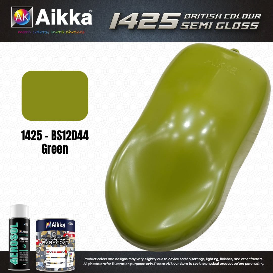 SATINE OPAQUE 1/2 - BRITISH STANDARD SEMI GLOSS COLOUR AIKKA (auto base ou auto kril) - 250 couleurs