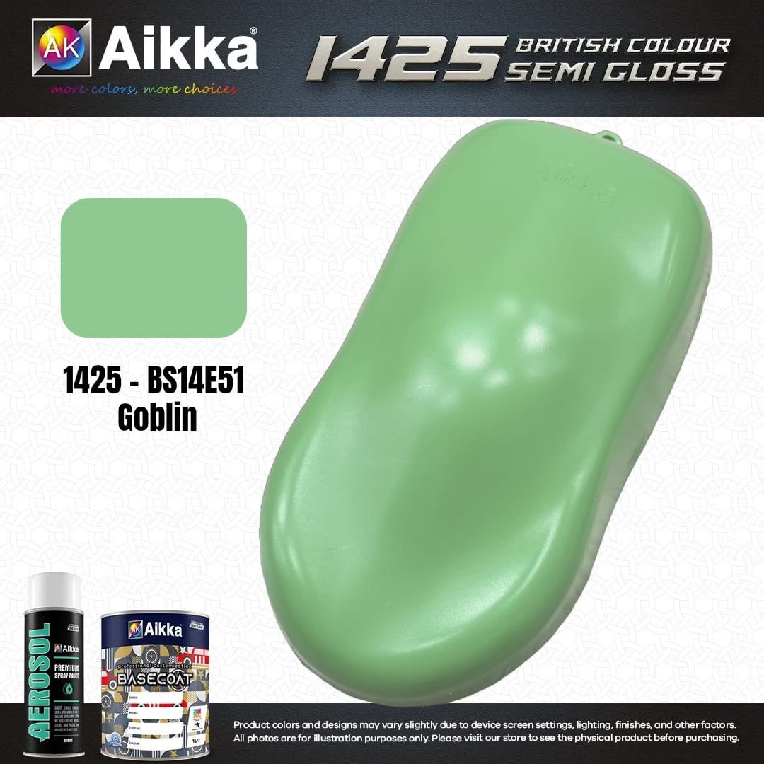 SATINE OPAQUE 1/2 - BRITISH STANDARD SEMI GLOSS COLOUR AIKKA (auto base ou auto kril) - 250 couleurs