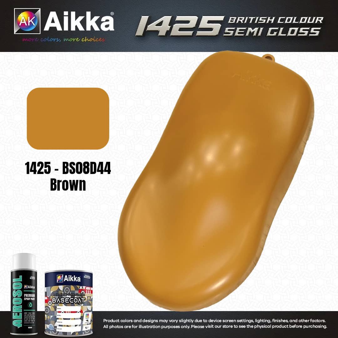 SATINE OPAQUE 1/2 - BRITISH STANDARD SEMI GLOSS COLOUR AIKKA (auto base ou auto kril) - 250 couleurs
