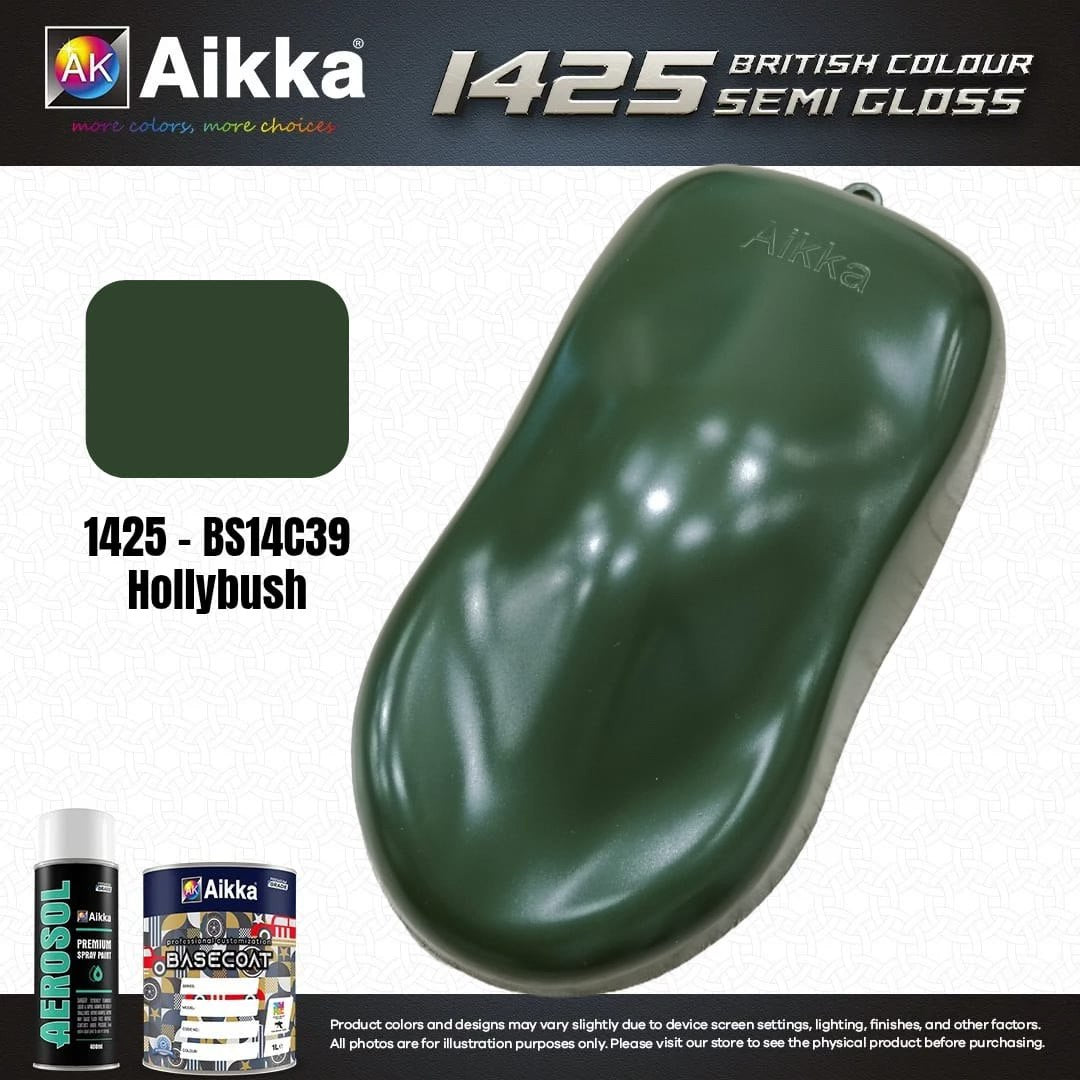 SATINE OPAQUE 1/2 - BRITISH STANDARD SEMI GLOSS COLOUR AIKKA (auto base ou auto kril) - 250 couleurs